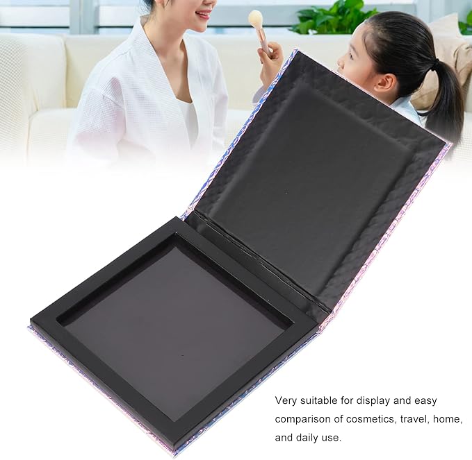PU Empty Eyeshadow Palette, Fish Scale Small Magnetic Palette, Portable Magnetic Cosmetics Palette for Storing Eye Shadow, Lipstick, Blush, Loose Powder