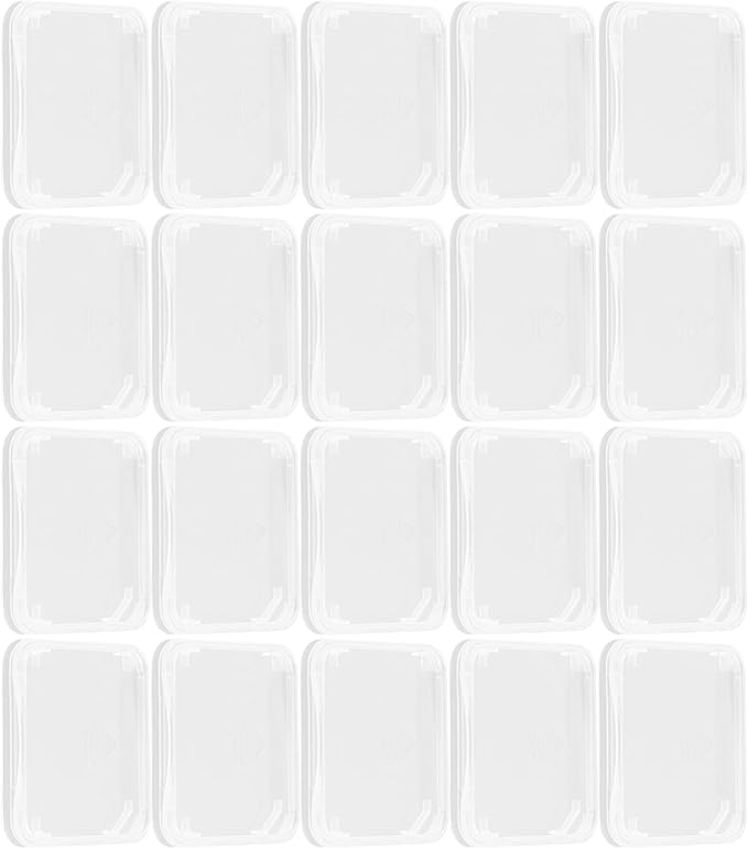 BESPORTBLE Transparent Memory Card Storage Boxes PP Material Memory Card Holders Lightweight Small Organizers with Stay-Put Latch for Sim and Jewelry Storage