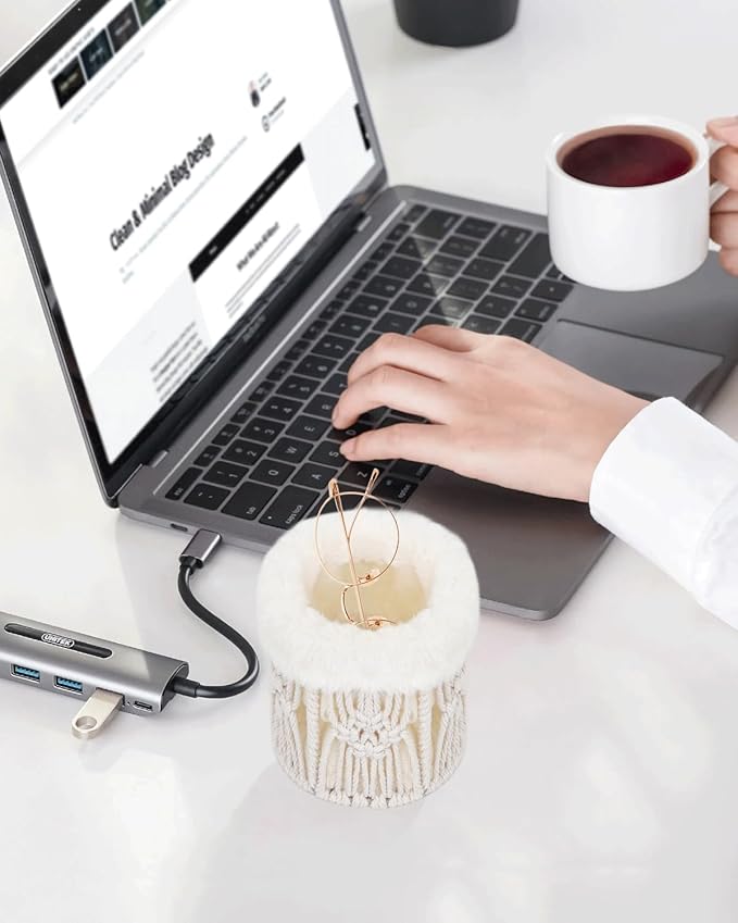 Glasses Holder,Anti-scratch Plush Lined Eyeglass Holder Stand for Nightstand Desk Storage Organizer