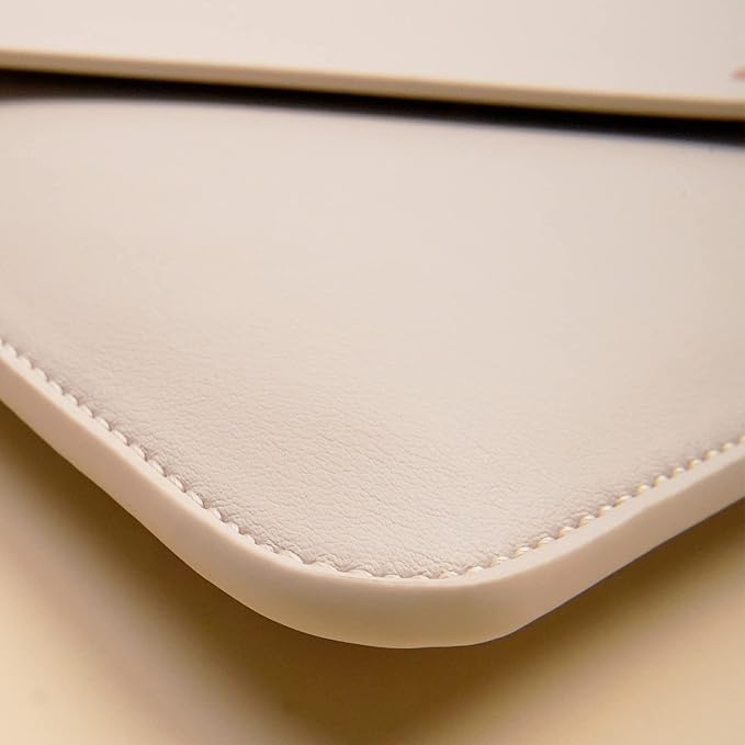 Laptop Sleeve 14 Inch Compatible with MacBook Pro 14, MacBook Air 13 2010-2017, MacBook Pro 13 2012-2015, Surface Laptop 13.5 with Small Pouch, Mouse Pad and Cord Organizer, Color White