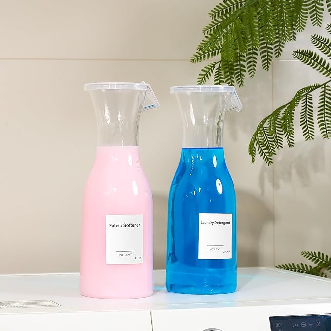 40OZ Laundry Detergent Dispenser, Laundry Soap Dispenser, Fabric Softener Dispenser, Liquid Laundry Detergent Holder Container Organizer, Laundry Room Organization and Storage, 3 Pack