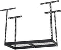 Klutch Garage Overhead Storage Rack with Adjustable Height, 48in.L x 24in.D, 23in.–37in.H