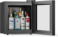 Northair Mini Freezer, 1.1 Cu Ft, -8°F to 14°F Glass Door Display, 2 Removable Shelves, 7 Temperature Settings, Black (1.1 cubic feet)