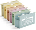 Ansook Legal Size Hanging File Folders,6 Pack Extra Capacity Expanding File Cabinet Folders,Heavy Duty 4" Legal File Folders Hanging with Tabs,Plastic Hanging File Organizer for Office School Home