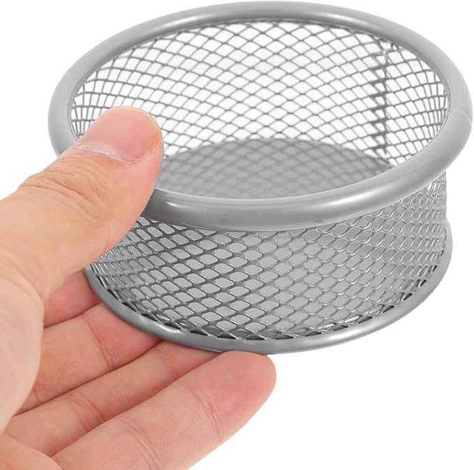 VILLCASE 4pcs Metal Paperclip Holders for Desk Organizer Mesh Paper Clip Holder Containers for Office Supplies Desktop Storage for Binder Clips Push Pins