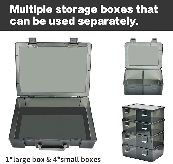 ALCYON 1600+ Baseball Card Storage Box, Sports Cards Holder Organizer Hard Plastic Display Case Compatible with Baseball/Football/for MTG/for PM for Collector (Bag Only)-Grey