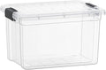 Superio Clear Storage Box with Lid, Plastic Container Bin for Organizing, Stackable Crate, BPA Free, Non Toxic, Odor Free, Organizer for Home, Office, School, and Dorm (14.7 Qt (Deep)