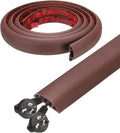 HARFINGTON 6ft Cord Cover Floor W0.6 x H0.33 Inner Channel PVC Hide Extension Cable Floor Wire Hider Wire Covers Protector for Prevent Cable Trips Cables Management, Coffee