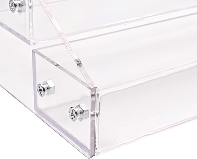 Kingtaily Widen 4 Tiers Stand Shelf Holder Clear Acrylic Rack for Nail Polish Organizer Essential Oil Storage Sunglasses Makeup