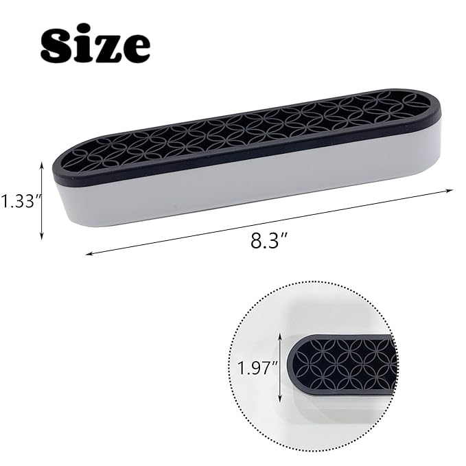 TANG SONG 1 PC Silicone Make up Brush Holder Cosmetic Storage Box Desktop Organizers (Black)