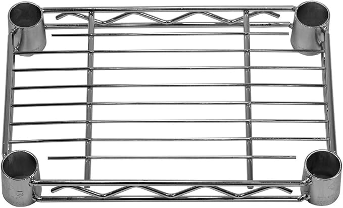 Shelving Inc. 8" d x 12" w Chrome Wire Shelving with 1 Tier Shelf, Weight Capacity 800lbs Per Shelf