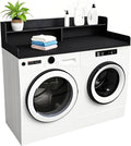 2-Tier Washer and Dryer Countertop Shelf, White Laundry Topper with Non-Slip Pads, Laundry Room Storage & Organization for Small Apartment Kitchen