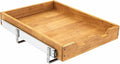 DINDON Pull Out Cabinet Organizer (14" W x 18" D) 1 Tier, Single Tier Oak Wood Under Cabinet Slide Out Shelf Drawer Box…