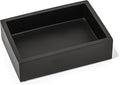 Matte Black Square Soap Dish, Hand Soap Holder for Bathroom, Shower, Countertop, Bathtub, Wash Room, Kitchen with Non-Slip Protective Pads