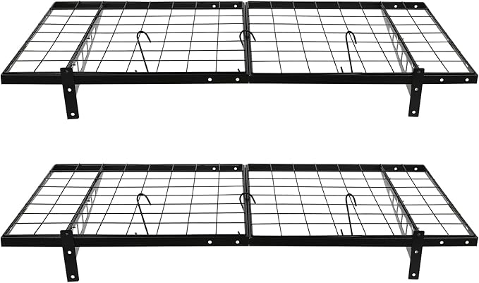 Garage Shelving Wall Mounted, 2 Pack Heavy Duty Wall Mounted Storage Shelves 440lbs Capacity, Garage Storage Rack Floating Shelves for Shop, Shed, Storage