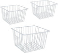 Freezer Baskets Organizer, Refrigerator Metal Wire Storage Basket Bins, Wire Basket Freezer Storage Organizetion for Kitchen, Pantry Organizer Bins - Set of 3