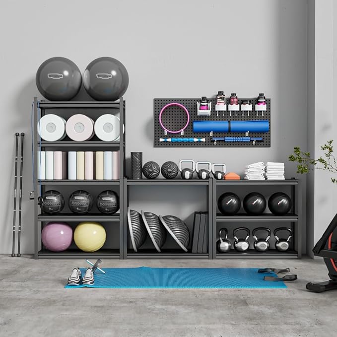 39" W Garage Shelving,5-Tier Heavy Duty Shelving Unit,3000LBS Adjustable Metal Storage Shelves,Storage Rack Units for Industrie,Shed,Warehouse,Basement,Black,39" W x 18" D x 72" H