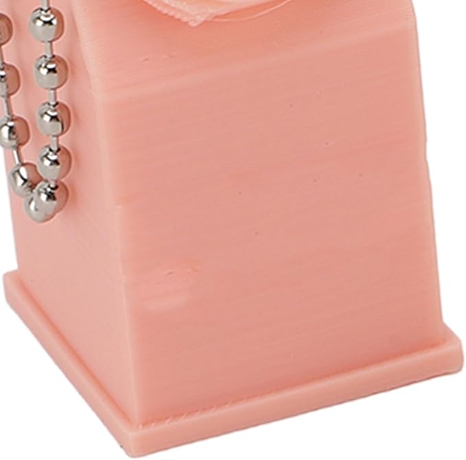 TOPINCN Milk Carton Box Keychain,Tolerant Holder Milk Carton Keychain Holder Mini Lactose Intolerance Pills Case Keychain Container (Pink)
