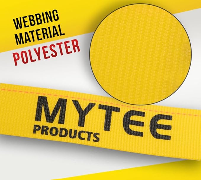 Mytee Products 4 Pack 2"x98.5" Pallet Rack Safety Straps for 8 ft Pallet Bays - 2400 lbs Breaking Strength Rack Safety Straps for Holding Pallets in Place - Warehouse Storage Shelving Accessories