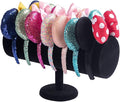 ByKen T-bar Headband Holder Organizer,Hair Band Ear Jewelry Accessories Display Stand for Girls (Black Velvet)