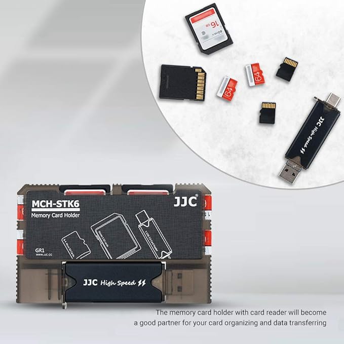 Micro SD Card Holder and SD Card Case, Memory Card Storage Organizer with USB Reader (Type C USB 3.0 Micro 2.0) for Micro SD, Micro SDHC, Micro SDXC,SD, SDHC, SDXC, MMC, RS MMC Card