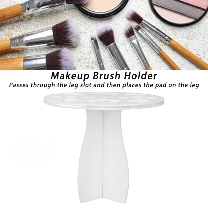 ZJchao Makeup Brush Drying Rack, 14 Holes Paint Brush Drying Holder Make Up Organizer Tree Tray Stand Makeup Brush Holder Brush Dryer Stand with Bottom Bracket for Storing Drying Brushes
