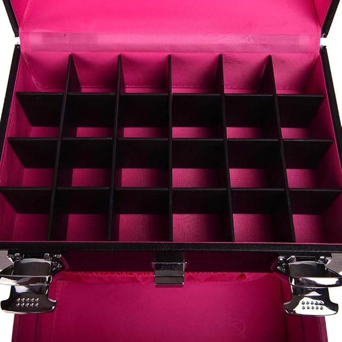 SHANY Color Matters - Makeup Travel Case Nail Accessories Organizer and Makeup Train Case - Makeup Storage Box - Black