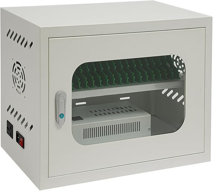 Cell Phone Charging Stations 20 Device, Rechargeable Mobile Phones Charging Cabinet Storage Locker, Secure Phone Cabinet, for Classroom Office