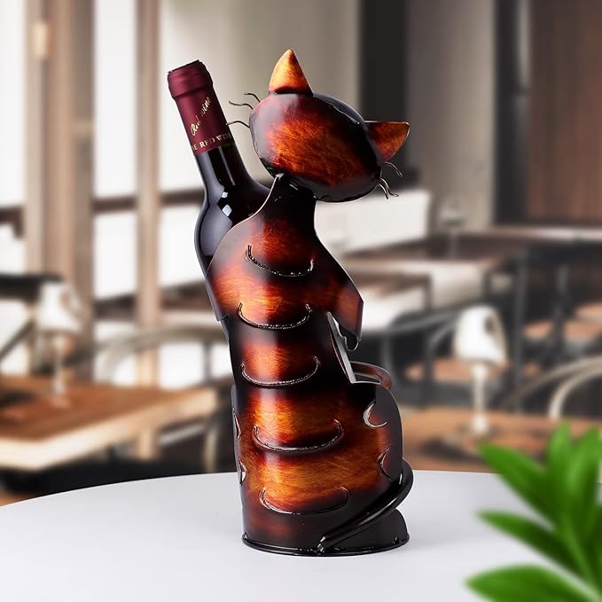 Cat Decor Wine Holder Wine Rack Wine Bottle Holder Wine Cat,Gift for Halloween and Christmas,Cat Gifts for Cat Lovers………