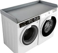 Kaboon Washer Dryer Countertop 58" x 28" Extra Large Version, Melamine Countertop with 3.5" Edge Rails, Laundry Room Organization, Grey