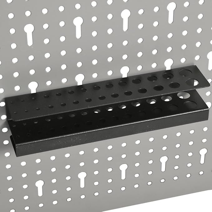 Wall-Mounted Peg Boards 4-Pack 15.7"x22.8" Steel with Versatile Holes for Workshop Organization,145352,Gray