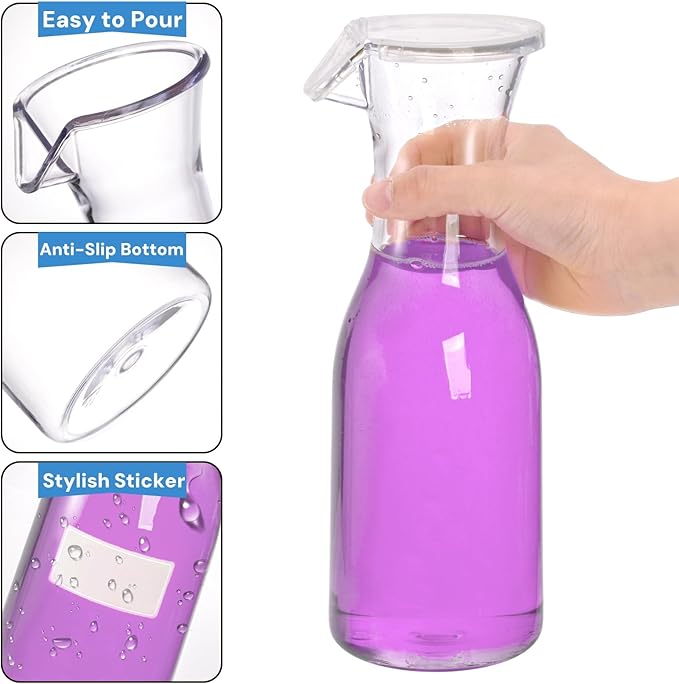 3 Pack Laundry Detergent Dispenser with 5 Labels, 40 OZ Plastic Fabric Softener Bottle, Reusable Detergent Container, Laundry Room Organizer for Liquid Soap Powder Bleach Scent Booster Beads