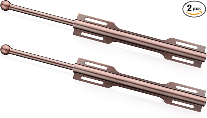 FIRJOY 12" Valet Rod for Closet Pull Out (2 Pack, Antique Copper)
