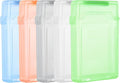 PATIKIL 4.5" x 3.2" Hard Drive Disk Case, 1Set Plastic Hard Disk Storage Box Portable Anti-Static Case for 2.5" External SSD HDD, White/Green/Blue/Orange/Grey