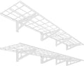 FLEXIMOUNTS 12-inch-by-72-inch Wall Shelf Garage Storage Rack Wall Mounted Floating Shelves,1x6ft,White, 2-Pack, Classic Series