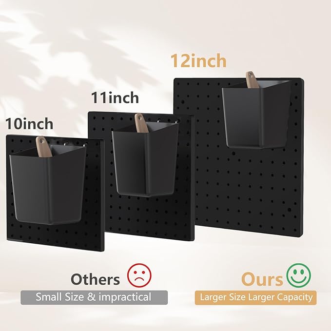 FZK 36pcs Pegboard Kit, Peg Board,Peg Board Hooks,Includes 4 Black Pegboard and Pegboard Accessories,Pegboard with Hooks,Plastic Pegboard,Pegboard Wall Organizer, Garage Storage