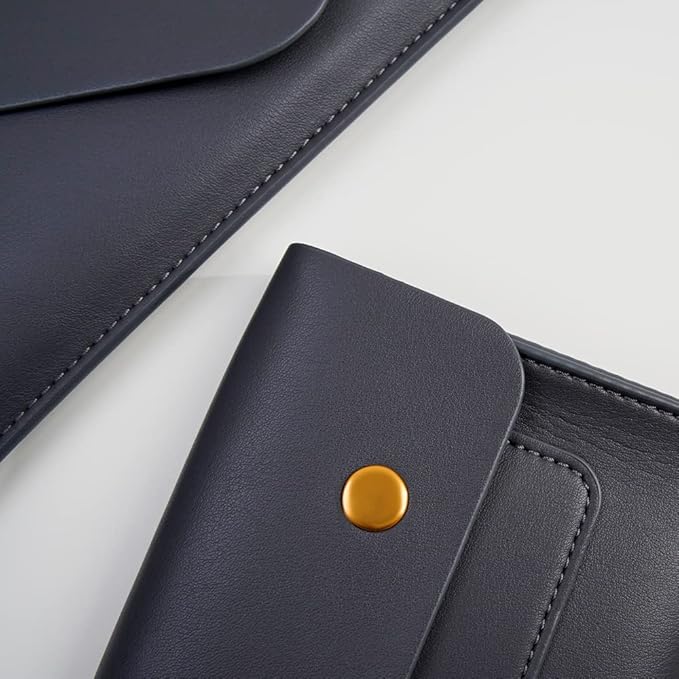 PU Leather Laptop Sleeve Compatible with New 14 inch MacBook Pro A2992 A2918 A2442,Old MacBook Pro Air 13, Surface Laptop 13.5, Thinkpad X1 Carbon 14 Set of 4PCS Color Dark Grey