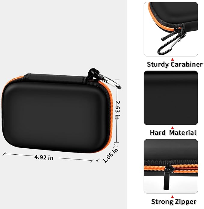 Case Compatible with SanDisk 1TB 2TB 500GB 4TB/for PRO Extreme Portable SSD, External Solid State Hard Drive Storage Holder for SDSSDE61/ SDSSDE60/ SDSSDE81/SDSSDE30/SDSSDE60 (Box Only)(Orange)