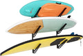 3 Board Surf Rack Wall Mount for Surfboard, Wakeboard, Snowboard Storage Adjustable Wall Hangers Boards Display