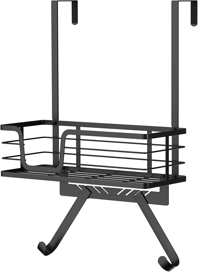 KES Over The Door Ironing Board Holder, Ironing Board Hanger for Laundry Room Organization and Storage Y and T Shaped Fits for 1 3/4 Doors Matte Black, HIR501B-BK
