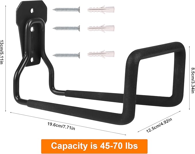 Metal Garden Hose Holder - Heavy Duty Hose Hanger Wall Mounted Water Hose Holder for Outside Yard, Sturdy Hose Reel Hose Hooks for Water Hose, Extension Cords