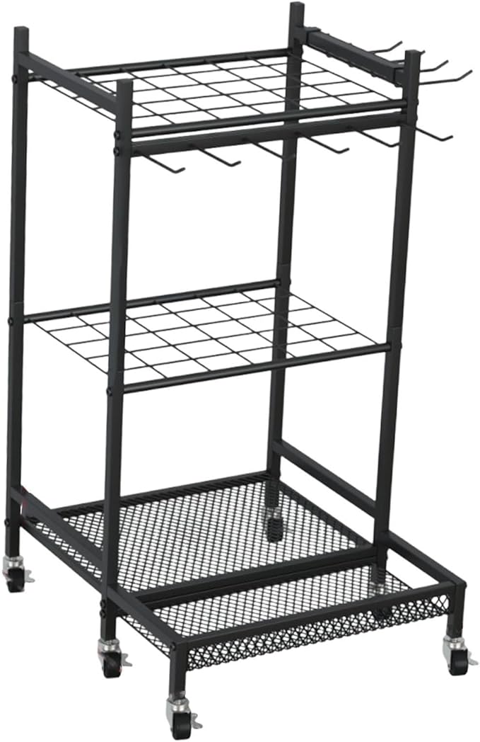 Garden Tool Organizer Garage Tools Organizer with Wheels for Simple Assembly for Shed Organization