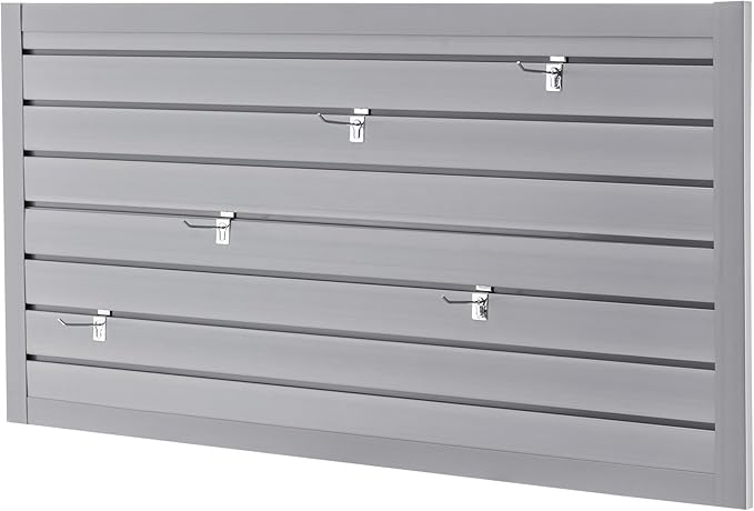 Slat Wall Paneling 4x2 FT, PVC SlatWall Panels Garage Organizer Storage System with Hooks & Accessories, Heavy Duty Wall Mounted Rack