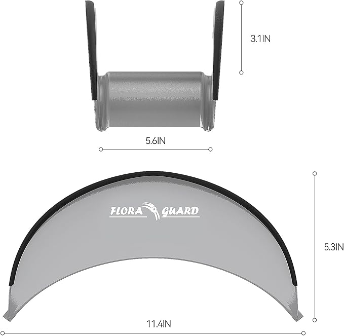 FLORA GUARD Garden Hose Holder, Heavy-Duty Hose Hanger, Holds Up to 125 ft, Garden Rack Wall Mount for Outside, Rust and Slip Resistant, Gray