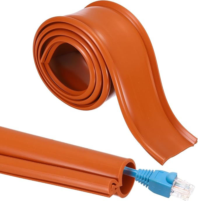 MECCANIXITY 3.3ft Cable Management Sleeve, 5/8 Inch, ID Flexible Cord Wires Hider Cover Insulation Snap-fit Protector for Substation, High-Voltage Electrical Networks, Red