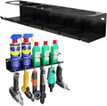 UNITEDPOWER Pneumatic Tool Holder/Aerosol Rack Combo, Wall Mounted Spray Can Bottle Holder, Air tool organizer, for Garage and Workspace, 5 Cans and 6 slots