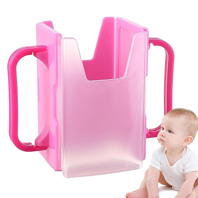 Juice Bag Holder - No Holder for Milk Box,Portable Juice Bag Length Adjustable, Spill Proof Milk Carton Holder for Home, Car, Traveling