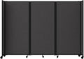 Versare Room Divider 360 Portable Wall Partition | Folding Panels | Large Freestanding Divider | Locking Wheels | Temporary Room Separator