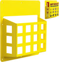 Performore Molded Plastic SDS Rack with Hardware – Durable Wall-Mounted Storage Solution Including 8 Screws and 8 Anchors for Easy Installation and Organization
