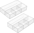 JessLab Acrylic Organizers, Bathroom Organizer for Drawer, Cosmetic Display Cases for Vanity, Countertop, Desk, Kitchen, and Makeup Storage, 2-Pack